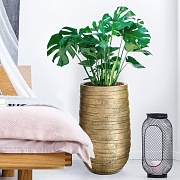 Напольное кашпо IDEALIST LITE Роу Высокое, золотое, Д26.5 В45 см