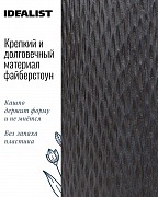 Кашпо Лотус Высокое Круглое, файберстоун, темно-серое ,D30H58 cm