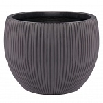 MAR36-BLK Напольное кашпо для цветов IDEALIST Премиум Марс, Д36 В29, черное, круглое, 20 литров