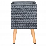 Напольное кашпо IDEALIST LITE Таун Куб, антрацит, Д30 Ш30 В53 см, высота ножек 23 см