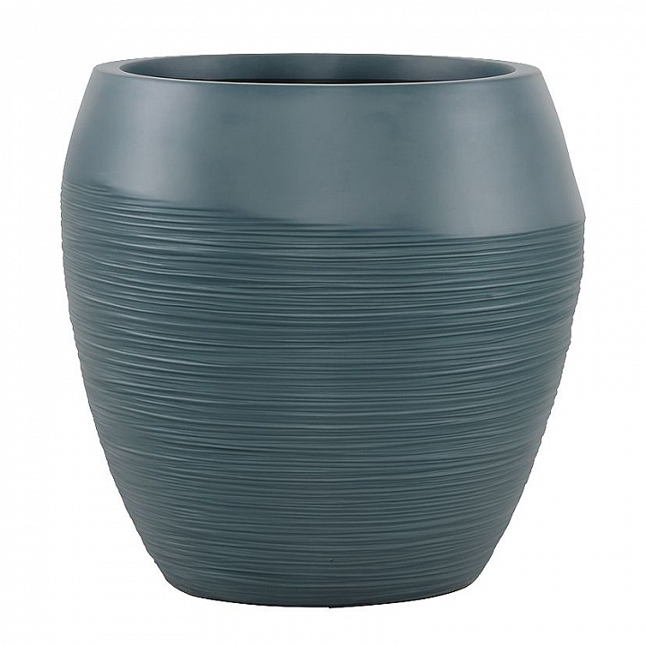 TER49-GRN Напольное кашпо для цветов IDEALIST Премиум Терра, круглое, Д49 В47 см, темно-зеленое, 80 литров