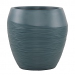 TER49-GRN Напольное кашпо для цветов IDEALIST Премиум Терра, круглое, Д49 В47 см, темно-зеленое, 80 литров