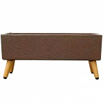 Настольное кашпо IDEALIST LITE Урбан, прямоугольное с подставкой, кофе, Д74 Ш27 В44 см, высота ножек 16 см