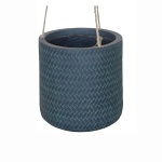 Подвесное кашпо IDEALIST LITE Плейт, файберстоун, серо-зеленое, Д24 В24 см