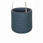 Подвесное кашпо IDEALIST LITE Плейт, файберстоун, серо-зеленое, Д18 В18 см