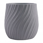 VELRV43-LG Напольное кашпо для цветов IDEALIST Премиум Велюр, круглое, Д43 В44 см, светло-серое, 57 литров