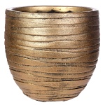 Настольное кашпо IDEALIST LITE Роу, круглое, золотое, Д27 В25.5 см