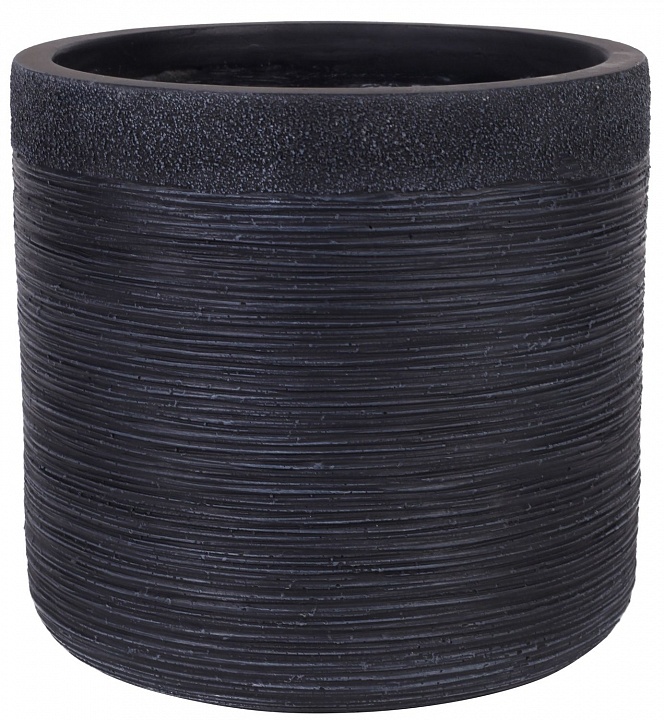 Напольное кашпо IDEALIST Lite Флоранжери, круглое, черное Д33.5 В31.5 см