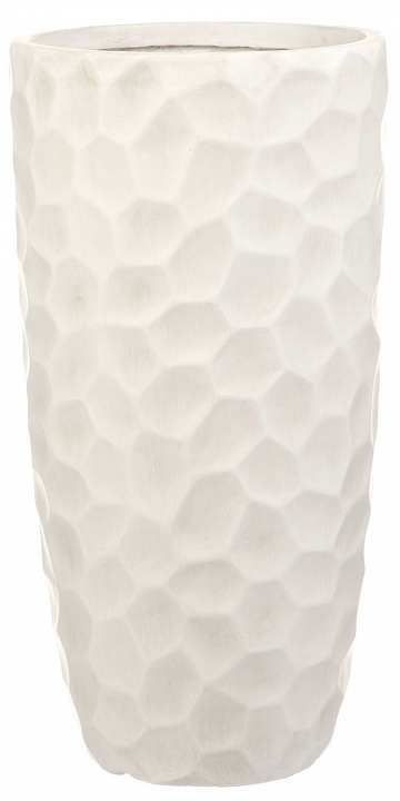 Напольное кашпо IDEALIST LITE Мозаик, ваза, слоновая кость, Д23 В46 см