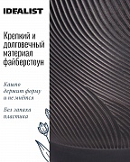 LIR33-BLK Напольное кашпо для цветов IDEALIST Премиум Лира, Д33 В29 см, черное, круглое, 22 литра