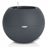 Напольное кашпо с автополивом LECHUZA Пуро Колор 50, с субстратом в комплекте, серое, Д50 В40 см