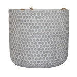 Подвесное кашпо IDEALIST LITE Ханни, круглое, белое, Д25 В23 см 