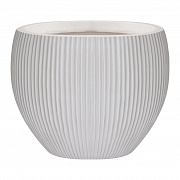 MAR49-AW Напольное кашпо для цветов IDEALIST Премиум Марс, Д49 В38 см, белое, круглое, 55 литров