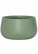STN24-GRN Настольное кашпо для цветов IDEALIST Премиум Сатин, чаша, Д24 В12 см, зеленое, 5 литров