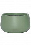 STN24-GRN Настольное кашпо для цветов IDEALIST Премиум Сатин, чаша, Д24 В12 см, зеленое, 5 литров
