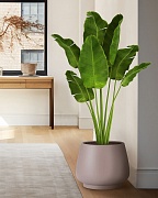 DUN37-BRN Напольное кашпо для цветов IDEALIST Премиум Дюна, Д37 В29 см, цвет кофе с молоком, чаша, 30 литров