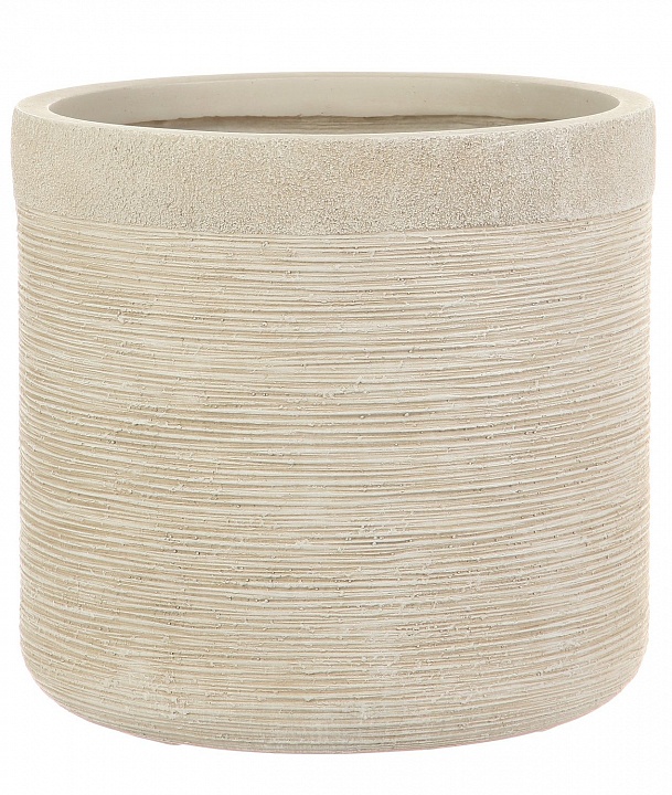 Настольное кашпо IDEALIST LITE Флоранжери, круглое, кремовое, Д26 В25 см