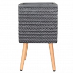 Напольное кашпо IDEALIST LITE Таун Куб, черное, Д30 Ш30 В53 см, высота ножек 23 см