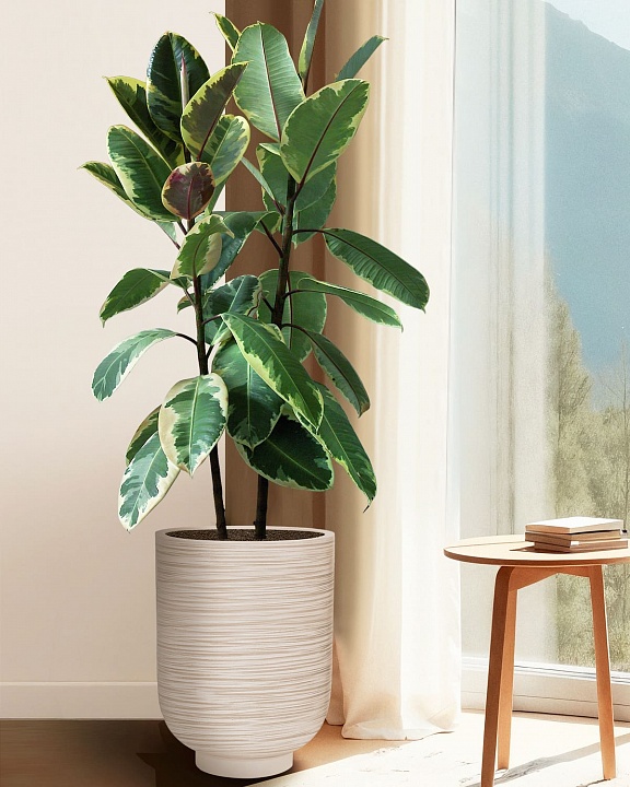 NEO30-BB Напольное кашпо для цветов IDEALIST Премиум  Нео, высокое, Д30 В40 см, бежевое, 24 литра