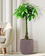 VELRV43-BRN Напольное кашпо для цветов IDEALIST Премиум Велюр, круглое, Д43 В44 см, цвет кофе, 57 литров