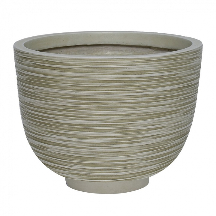 RIF30-WG Настольное кашпо для цветов IDEALIST Премиум Риф, чаша, Д30 В23 см, бело-зеленое, 8 литров