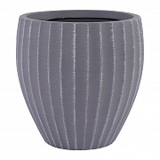 Кашпо напольное IDEALIST Lite Сфера, серое, Д33 В33 см