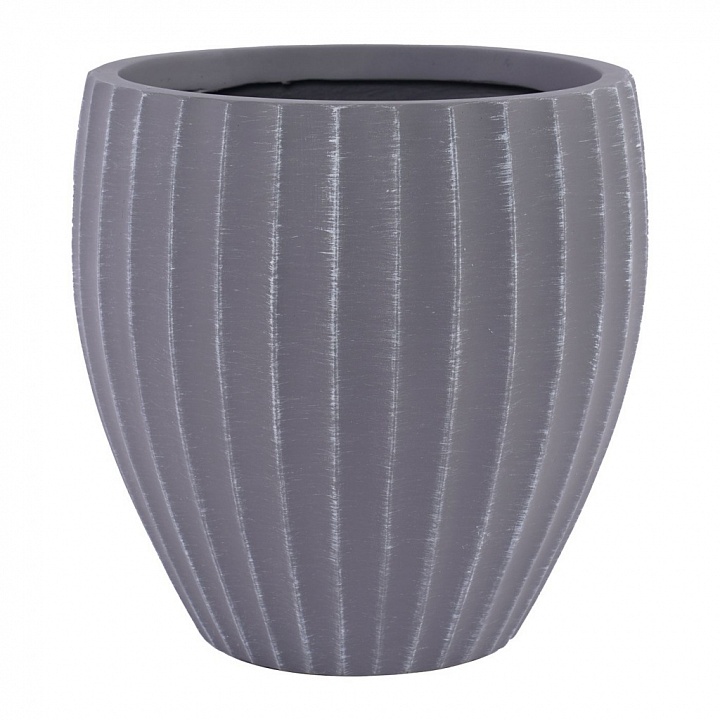 Кашпо напольное IDEALIST Lite Сфера, серое, Д33 В33 см