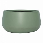 STN32-GRN Напольное кашпо для цветов IDEALIST Премиум Сатин, чаша, Д32 В16 см, зеленое, 11 литров