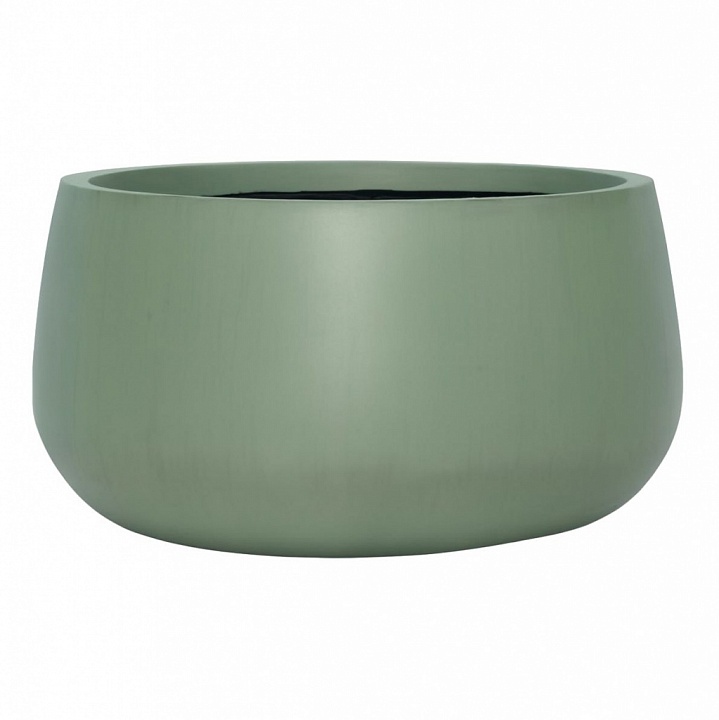 STN32-GRN Напольное кашпо для цветов IDEALIST Премиум Сатин, чаша, Д32 В16 см, зеленое, 11 литров