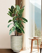 NEO37-GRN Напольное кашпо для цветов IDEALIST Премиум Нео, высокое, Д37 В49 см, зеленое, 45 литров