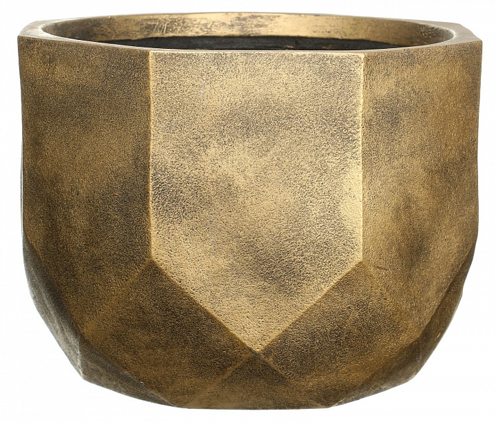 Напольное кашпо IDEALIST LITE Геометри, круглое, золотое, Д30 В22 см