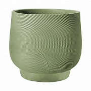 LIR33-GRN Напольное кашпо для цветов IDEALIST Премиум Лира, Д33 В29 см, зеленое, круглое, 22 литра