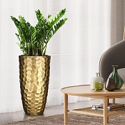 Напольное кашпо IDEALIST LITE Мозаик, ваза, золотое, Д31.5 В61 см