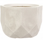 Настольное кашпо IDEALIST LITE Геометри, круглое, слоновая кость, Д23 В17 см