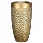 Напольное кашпо IDEALIST LITE Лотус Высокое, круглое, золотое, Д30 В58 см