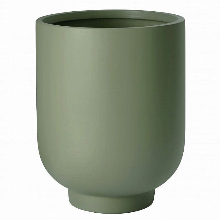 NEOST37-GRN Напольное кашпо для цветов IDEALIST Премиум Нео Сатин, высокое, Д37 В49 см, светло-зеленое, 40 литров