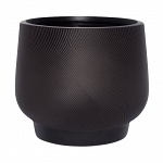 LIR43-BLK Напольное кашпо для цветов IDEALIST Премиум Лира, Д43 В38 см, черное, круглое, 51 литр