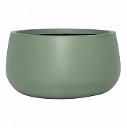STN42-GRN Напольное кашпо для цветов IDEALIST Премиум Сатин, чаша, Д42 В21 см, зеленое, 27 литров
