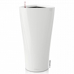 Напольное кашпо с автополивом LECHUZA Дельта 40, с субстратом в комплекте, белое, Д39 В75,5 см