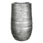 Напольное кашпо IDEALIST LITE Роу Высокое, серебряное, Д36.5 В61 см