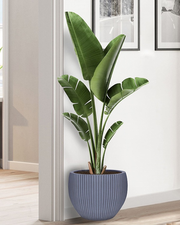 MAR36-GR Напольное кашпо для цветов IDEALIST Премиум Марс, Д36 В29, серое, круглое, 20 литров