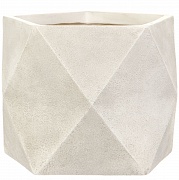Настольное кашпо IDEALIST LITE Геометри, ромб, слоновая кость, Ш25 Д25 В20 см