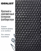 Напольное кашпо IDEALIST LITE Ханни Круглое с подставкой, файберстоун, черное, Д37 В65 cм, высота ножек 22 см