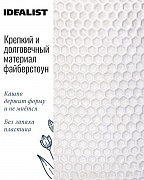 Напольное кашпо IDEALIST LITE Ханни Круглое с подставкой, файберстоун, белое, Д25 В34 cм, высота ножек 10 см