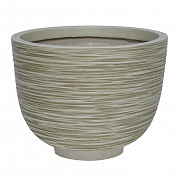 RIF36-WG Напольное кашпо для цветов IDEALIST Премиум Риф, чаша, Д36 В27 см, бело-зеленое, 13 литров