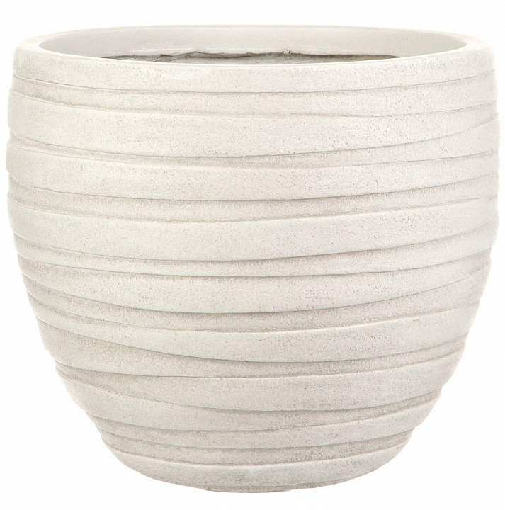 Настольное кашпо IDEALIST LITE Роу, круглое, слоновая кость, Д27 В25.5 см