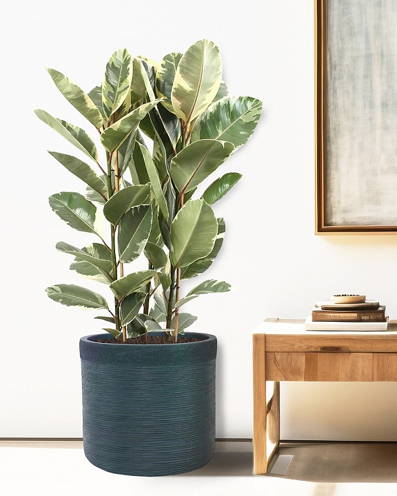 Напольное кашпо IDEALIST Lite Флоранжери, круглое, темно-зеленое Д42 В41 см