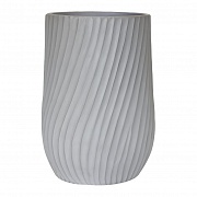 VEL48-LG Напольное кашпо для цветов IDEALIST Премиум Велюр, высокое, Д48 В74 см, светло-серое, 120 литров