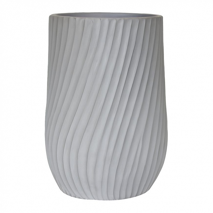 VEL48-LG Напольное кашпо для цветов IDEALIST Премиум Велюр, высокое, Д48 В74 см, светло-серое, 120 литров