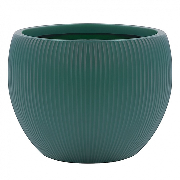 MAR36-GRN Напольное кашпо для цветов IDEALIST Премиум Марс, Д36 В29, изумрудное, круглое, 20 литров